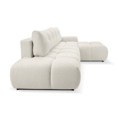 Ecksofa DUCA – Boucle-Stoff – Farbe: Creme