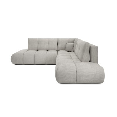 Ecksofa DUCA – Chenille – Farbe: Hellgrau