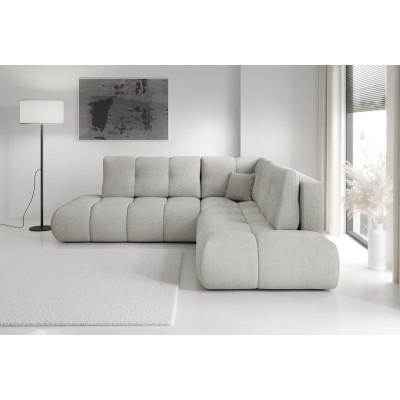 Ecksofa DUCA – Chenille – Farbe: Hellgrau