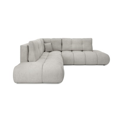 Ecksofa DUCA – Chenille – Farbe: Hellgrau
