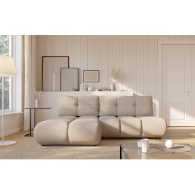 Ecksofa CORSO – Boucle-Stoff – Farbe: Beige