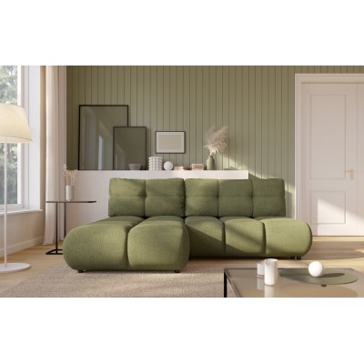 Ecksofa CORSO – Boucle-Stoff – Farbe: Grün