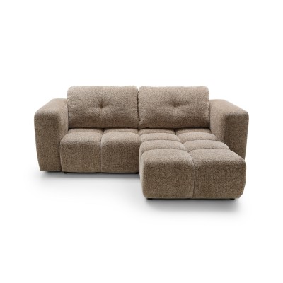 Ecksofa ARTE – Chenille – Farbe: Braun