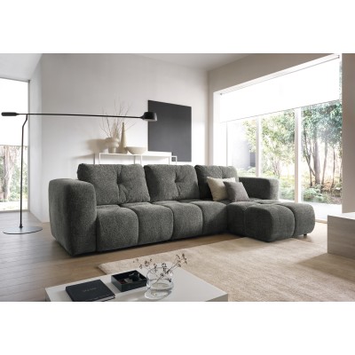 Ecksofa ARTE – Chenille – Farbe: Grau