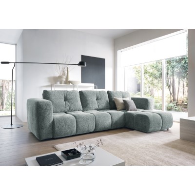 Ecksofa ARTE – Chenille – Farbe: Grau