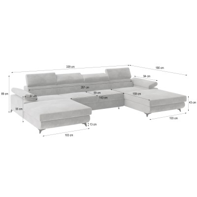 Narożnik DETTI MONOLITH 84 do Salonu