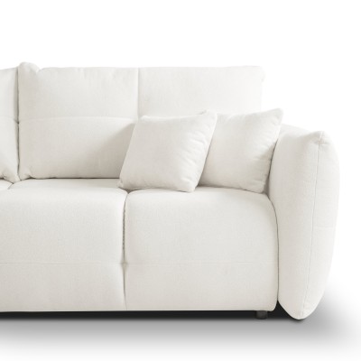 Sofa MODA – Geflochtener Stoff – Farbe: Creme