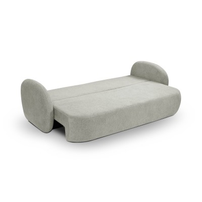 Sofa AMICO – Geflochtener Stoff – Farbe: Hellgrau