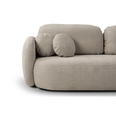 Sofa AMICO – Bucle-Stoff – Farbe: Beige