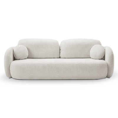 Sofa AMICO – Bucle-Stoff – Farbe: Hellgrau