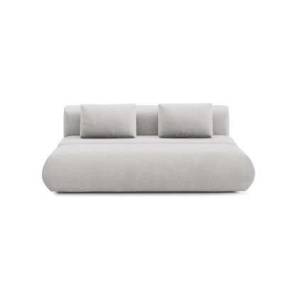 Sofa ATOMO – Velours-Stoff – Farbe: Hellgrau