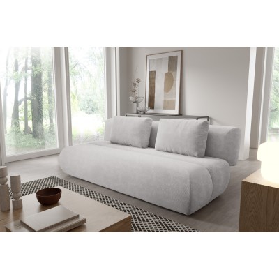 Sofa ATOMO – Velours-Stoff – Farbe: Hellgrau