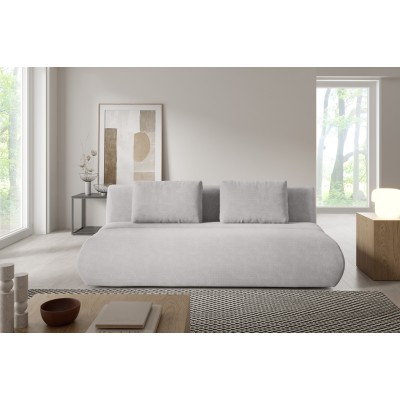 Sofa ATOMO – Velours-Stoff – Farbe: Hellgrau