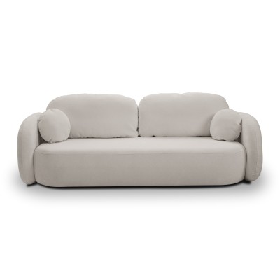Sofa AMICO – Bucle-Stoff – Farbe: Hellgrau