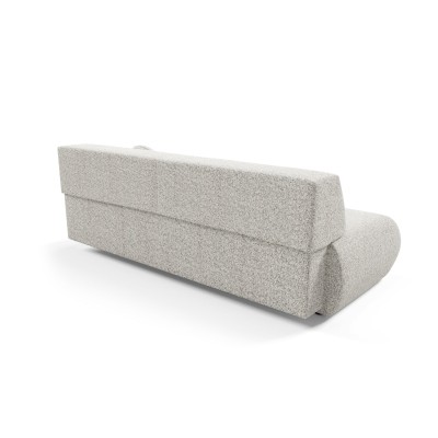 Sofa DELTA – Geflochtener Stoff – Farbe: Hellgrau