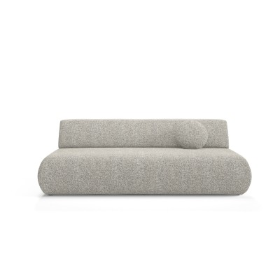 Sofa DELTA – Geflochtener Stoff – Farbe: Hellgrau