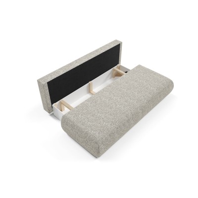 Sofa DELTA – Geflochtener Stoff – Farbe: Hellgrau