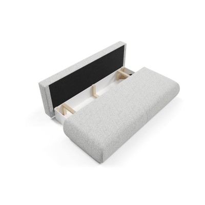 Sofa DELTA – Geflochtener Stoff – Farbe: Hellgrau