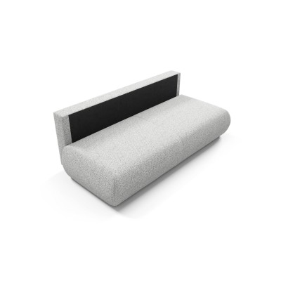 Sofa DELTA – Geflochtener Stoff – Farbe: Hellgrau