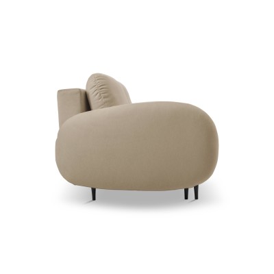 Sofa AGIO – Plüsch-Stoff – Farbe: Beige