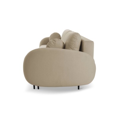 Sofa AGIO – Plüsch-Stoff – Farbe: Beige