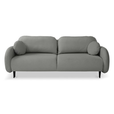 Sofa AGIO – Plüsch-Stoff – Farbe: Grau