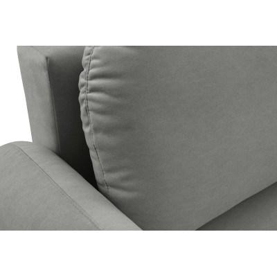 Sofa AGIO – Plüsch-Stoff – Farbe: Grau