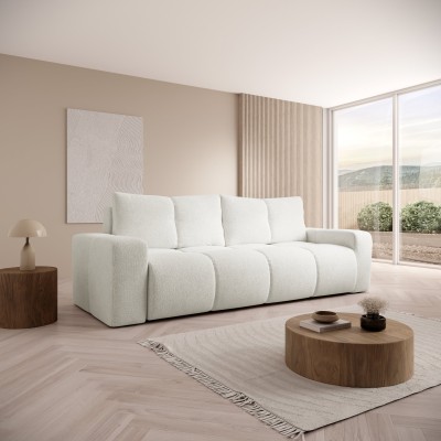 Sofa DUCA – Chenille-Stoff – Farbe: Creme