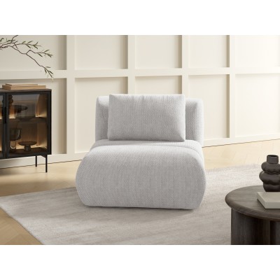 Masseno Polstersessel ATOMO Moderner Loungesessel ergonomisch Sessel Wohnzimmersessel, Velours-Stoff Hellgrau