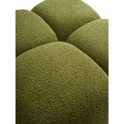 Sitzhocker CORSO – Boucle-Stoff – Farbe: Grün
