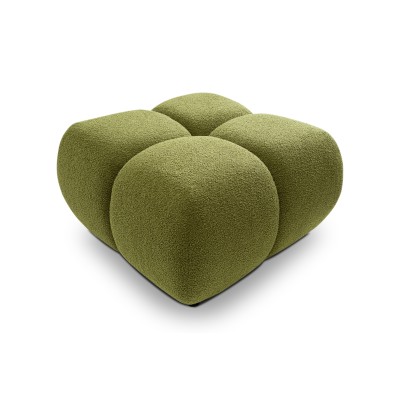 Sitzhocker CORSO – Boucle-Stoff – Farbe: Grün