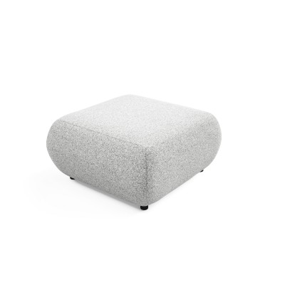 Sitzhocker DELTA – Geflochtener Stoff – Farbe: Hellgrau