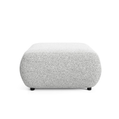 Sitzhocker DELTA – Geflochtener Stoff – Farbe: Hellgrau