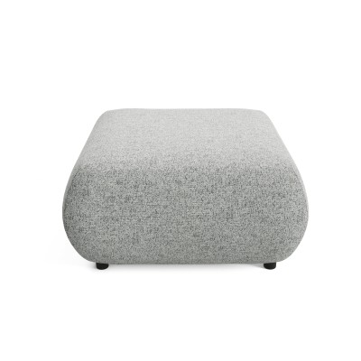 Sitzhocker DELTA – Geflochtener Stoff – Farbe: Grau