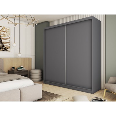 Schiebetürenschrank SOFIA 200/216/61cm 2-türig Grau