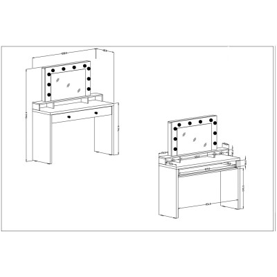 Schminktisch ISOLA 120 cm