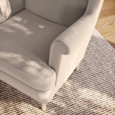 LENTIO Sessel aus PAROS 02 Stoff - Sitz - beige