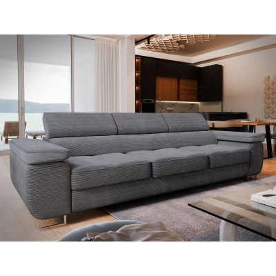 MOSINE Sofa, gepolstert Cord - POSO 34 graphit