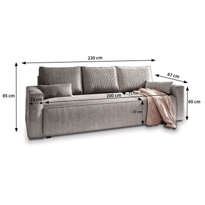 Abmessungen des MENI-Sofas