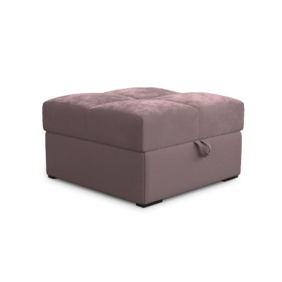 Modernes und stilvolles MIZA-Pouffe, ein extra bequemer Platz in Ihrem Wohnzimmer, trendiger Stoff in Puderrosa
