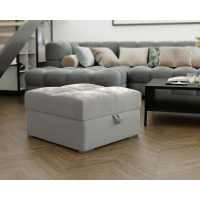 Bequemer Hocker für das Wohnzimmer, mit viel Stauraum - PUFA MIZA in beige, eine moderne Wahl