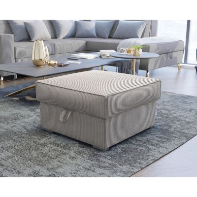 FERA Polsterpuff mit Aufbewahrungsbox, in Kordausführung, Farbe beige