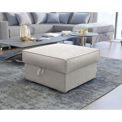 FERA cremefarbener Cord-Polstersessel, eingebauter Stauraum mit einfachem Zugang, ein stilvolles Accessoire